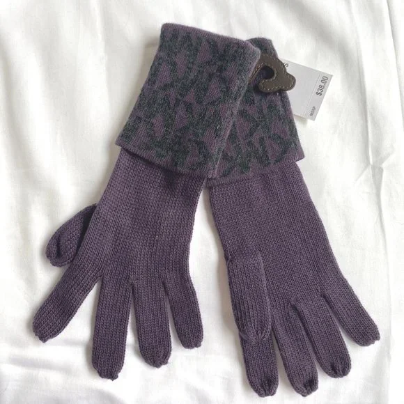 New MICHAEL Michael Kors Purple Signature Gloves - Picture 2 of 2
